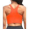 imageYonique Women Bikini Top Only Crop Swim Top Longline Swimsuit Tops High Neck Bathing Suit TopOrange
