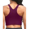 imageYonique Women Bikini Top Only Crop Swim Top Longline Swimsuit Tops High Neck Bathing Suit TopPurple