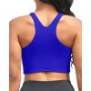 imageYonique Women Bikini Top Only Crop Swim Top Longline Swimsuit Tops High Neck Bathing Suit TopRoyal Blue