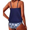 imageYonique Two Piece Blouson Tankini Swimsuits for Women Modest Bathing Suits Loose Fit SwimwearBlue
