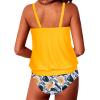 imageYonique Two Piece Blouson Tankini Swimsuits for Women Modest Bathing Suits Loose Fit SwimwearYellow Floral