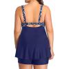 imageYonique Plus Size Tankini Swimsuits for Women Tankini with Shorts Two Piece Bathing Suits Flowy SwimwearBlue Dot