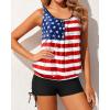 imageYonique Blouson Tankini Swimsuits for Women 2 Piece Bathing Suits Tops with Boyshorts Modest Loose Fit SwimwearAmerican Flag