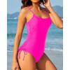 imageYonique One Piece Swimsuits for Women Tummy Control Bathing Suits Cute SwimwearHot Pink