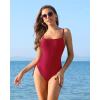 imageYonique One Piece Swimsuits for Women Tummy Control Bathing Suits Cute SwimwearLight Burgundy