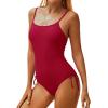 imageYonique One Piece Swimsuits for Women Tummy Control Bathing Suits Cute SwimwearLight Burgundy
