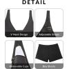 imageYonique Two Piece Plus Size Tankini Swimsuits for Women Flowy Bathing Suits with Shorts Tummy Control SwimwearBlack 02