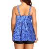 imageYonique Two Piece Plus Size Tankini Swimsuits for Women Flowy Bathing Suits with Shorts Tummy Control SwimwearBlue Paisley 04