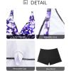 imageYonique Two Piece Plus Size Tankini Swimsuits for Women Flowy Bathing Suits with Shorts Tummy Control SwimwearPurple Floral