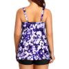 imageYonique Two Piece Plus Size Tankini Swimsuits for Women Flowy Bathing Suits with Shorts Tummy Control SwimwearPurple Floral