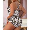 imageYonique Women Plus Size One Piece Swimsuits Tummy Control Bathing Suits Vintage SwimwearLeopard1