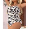 imageYonique Women Plus Size One Piece Swimsuits Tummy Control Bathing Suits Vintage SwimwearLeopard1