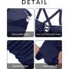 imageYonique Women Plus Size One Piece Swimsuits Tummy Control Bathing Suits Vintage SwimwearNavy Blue
