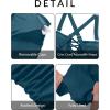 imageYonique Women Plus Size One Piece Swimsuits Tummy Control Bathing Suits Vintage SwimwearPeacock Blue