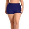 imageYonique Plus Size Tankini Swimsuits for Women Blouson Tankini Tops with Swim Shorts Two Piece Bathing SuitsNavy Blue