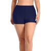 imageYonique Plus Size Tankini Swimsuits for Women Blouson Tankini Tops with Swim Shorts Two Piece Bathing SuitsNavy Blue Green Leaf