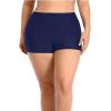 imageYonique Plus Size Tankini Swimsuits for Women Blouson Tankini Tops with Swim Shorts Two Piece Bathing SuitsNavy Leaves