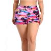 imageYonique Plus Size Tankini Swimsuits for Women Blouson Tankini Tops with Swim Shorts Two Piece Bathing SuitsPink Tree