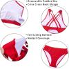 imageYonique Sporty Bikini Athletic Bikini Swimsuit for Women Two Piece Bathing Suit for Teen Juniors High Neck Swimwear