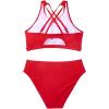 imageYonique Sporty Bikini Athletic Bikini Swimsuit for Women Two Piece Bathing Suit for Teen Juniors High Neck Swimwear