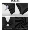 imageYonique Womens Two Piece Plus Size Bikini Set High Waisted Swimsuits Tummy Control Bathing Suits Short Sleeve SwimwearBlack