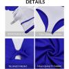imageYonique Womens Two Piece Plus Size Bikini Set High Waisted Swimsuits Tummy Control Bathing Suits Short Sleeve SwimwearBlue