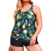 Black and Green Floral