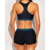imageYonique 3 Piece Athletic Tankini Swimsuits for Women with Shorts Swim Tank Tops with Sports Bra and Boyshorts Bathing SuitsBlack and Blue 01