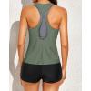 imageYonique 3 Piece Athletic Tankini Swimsuits for Women with Shorts Swim Tank Tops with Sports Bra and Boyshorts Bathing SuitsGreen and Stripe