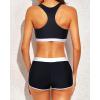 imageYonique 3 Piece Athletic Tankini Swimsuits for Women with Shorts Swim Tank Tops with Sports Bra and Boyshorts Bathing SuitsTribal