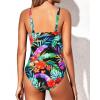 imageYonique Women One Piece Swimsuit Tummy Control Vintage Bathing Suit Ruched SwimwearFloral