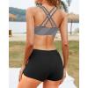 imageYonique Tankini Swimsuits for Women 3 Piece Bathing Suits Swim Tank Top with Boy Shorts and Bra Modest SwimwearArmy Green