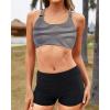 imageYonique Tankini Swimsuits for Women 3 Piece Bathing Suits Swim Tank Top with Boy Shorts and Bra Modest SwimwearArmy Green