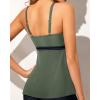 imageYonique Tankini Top for Women Bathing Suit Top No Bottom Modest Swimsuit Top Only Tummy Control Swim Tank TopArmy Green