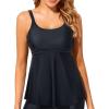imageYonique Tankini Top for Women Bathing Suit Top No Bottom Modest Swimsuit Top Only Tummy Control Swim Tank TopBlack