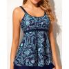 imageYonique Tankini Top for Women Bathing Suit Top No Bottom Modest Swimsuit Top Only Tummy Control Swim Tank TopBlue Flower
