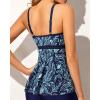 imageYonique Tankini Top for Women Bathing Suit Top No Bottom Modest Swimsuit Top Only Tummy Control Swim Tank TopBlue Flower
