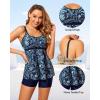 imageYonique Tankini Top for Women Bathing Suit Top No Bottom Modest Swimsuit Top Only Tummy Control Swim Tank TopBlue Flower