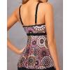 imageYonique Tankini Top for Women Bathing Suit Top No Bottom Modest Swimsuit Top Only Tummy Control Swim Tank TopBrown Mandala