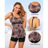 imageYonique Tankini Top for Women Bathing Suit Top No Bottom Modest Swimsuit Top Only Tummy Control Swim Tank TopBrown Mandala