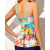 imageYonique Tankini Top for Women Bathing Suit Top No Bottom Modest Swimsuit Top Only Tummy Control Swim Tank TopColorful Floral