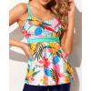 imageYonique Tankini Top for Women Bathing Suit Top No Bottom Modest Swimsuit Top Only Tummy Control Swim Tank TopColorful Floral