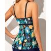 imageYonique Tankini Top for Women Bathing Suit Top No Bottom Modest Swimsuit Top Only Tummy Control Swim Tank TopTropic Leaf