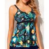 imageYonique Tankini Top for Women Bathing Suit Top No Bottom Modest Swimsuit Top Only Tummy Control Swim Tank TopTropic Leaf