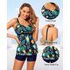imageYonique Tankini Top for Women Bathing Suit Top No Bottom Modest Swimsuit Top Only Tummy Control Swim Tank TopTropic Leaf