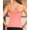 imageYonique Tummy Control Tankini Top Only V Neck Swim Top Twist Front Bathing Suit Top No BottomLight Pink