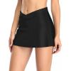 imageYonique Womens Swim Skirt Bathing Suit Bottoms Mid Waist Swim Bottoms Elastic Waist Swimsuit BottomsBlack 01