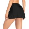 imageYonique Womens Swim Skirt Bathing Suit Bottoms Mid Waist Swim Bottoms Elastic Waist Swimsuit BottomsBlack 01