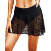 imageYonique Womens Swim Skirt Bathing Suit Bottoms Mid Waist Swim Bottoms Elastic Waist Swimsuit BottomsBlack 02