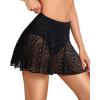 imageYonique Womens Swim Skirt Bathing Suit Bottoms Mid Waist Swim Bottoms Elastic Waist Swimsuit BottomsBlack 02